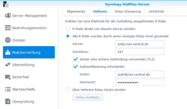 Synology MailPlus Server Smart Relay