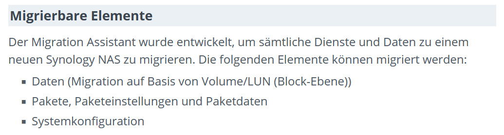 Snapshot Replication Migrations Assistent Anforderungen