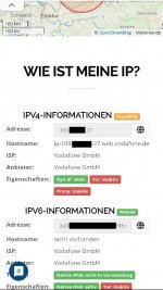 Handy mit IPv6 (Klarmobile) Vodafone Netz