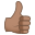 Daumen hoch: mittlerer Hautton :thumbsup_tone3: 👍🏽